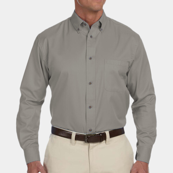 Men's Easy Blend™ Long-Sleeve Twill Shirt with Stain-Release